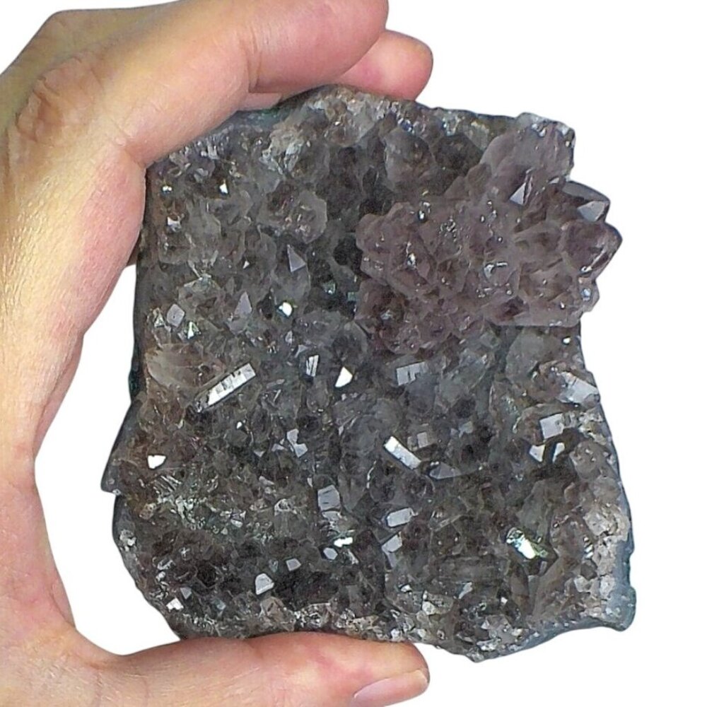 Brazilian Amethyst Raw Points Cluster In Natural Matrix